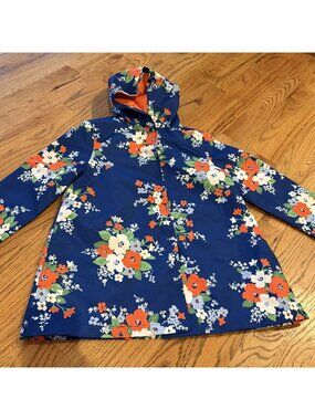 GYMBOREE GIRLS SMALL 5/6 FLORAL RAIN JACKET COAT
